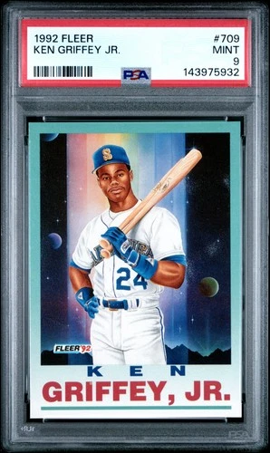 1992 Fleer Pro Visions Ken Griffey Jr #709 PSA 9 Mint Mariners HOF Low Pop