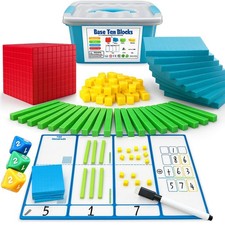 Base Ten Blocks for Math, Place Value Blocks, Base 10 Math Manipulatives for ...