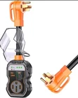 GEARGO RV Surge Protector 50Amp 15000J RV Circuit Analyzer LED Adapter Plug IP68