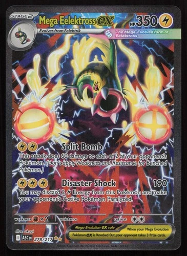 MEGA EELEKTROSS EX 278/217 ASCENDED HEROES POKEMON HOLO NM/M