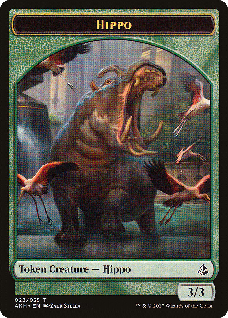 Hippo Token #22 (MP) Amonkhet AKH Magic MTG