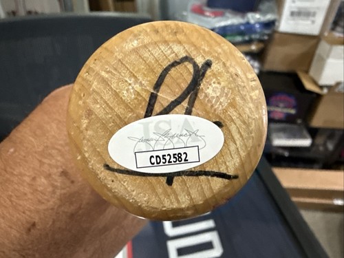 Zyhir Hope Signed Game Used Cracked Bat W LAD Dodgers Inscr Tar Scuffs Cracks - Picture 10 of 15