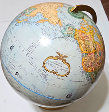 Replogle World Classic Series 12in Rotating Tabletop Globe, Metal Stand