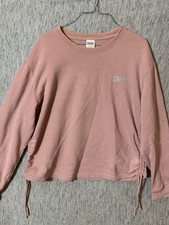 Womens Victoria Secret Pink Brand Sweatshirt Pink Color Size Large