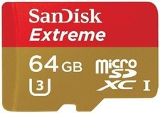 SANDISK EXTREME MICROSDXC 64GB UHS U3 MEMORY CARD DISTRESSED PKG