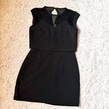 Urban Chic LBD Mesh Details Edgy Hiphop Sexy Dark Whimsy Cocktail Dress Womens 4