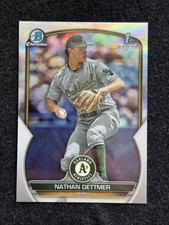 2023 Bowman Draft #BDC-146 Nathan Dettmer Chrome Refractor Oakland Athletics