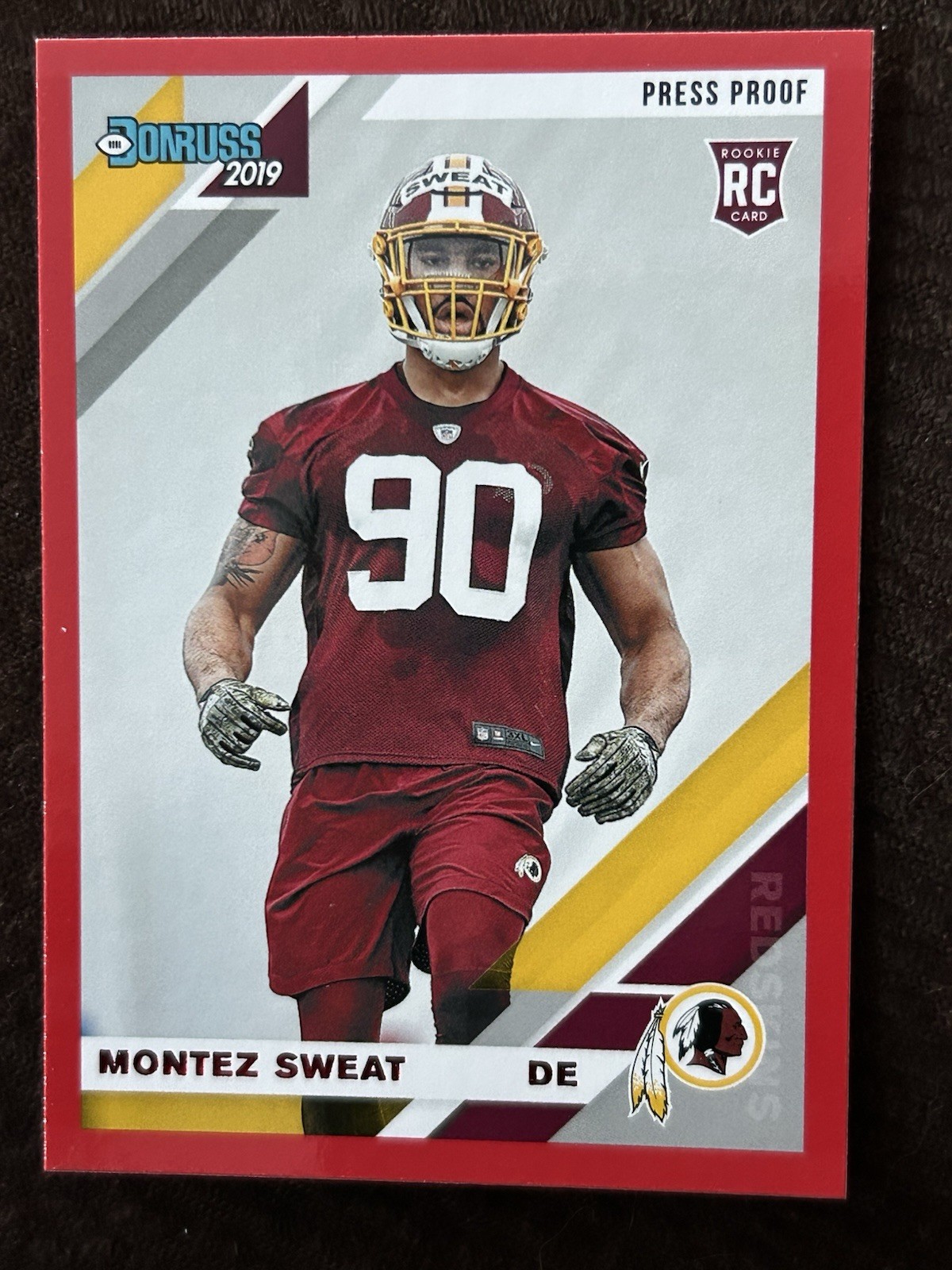 2019 Panini Donruss - Rookies Montez Sweat #260 Press Proof Red (RC)