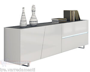 Madia Buffet Cooper Credenza Moderna Bianca In Kit Di Montaggio