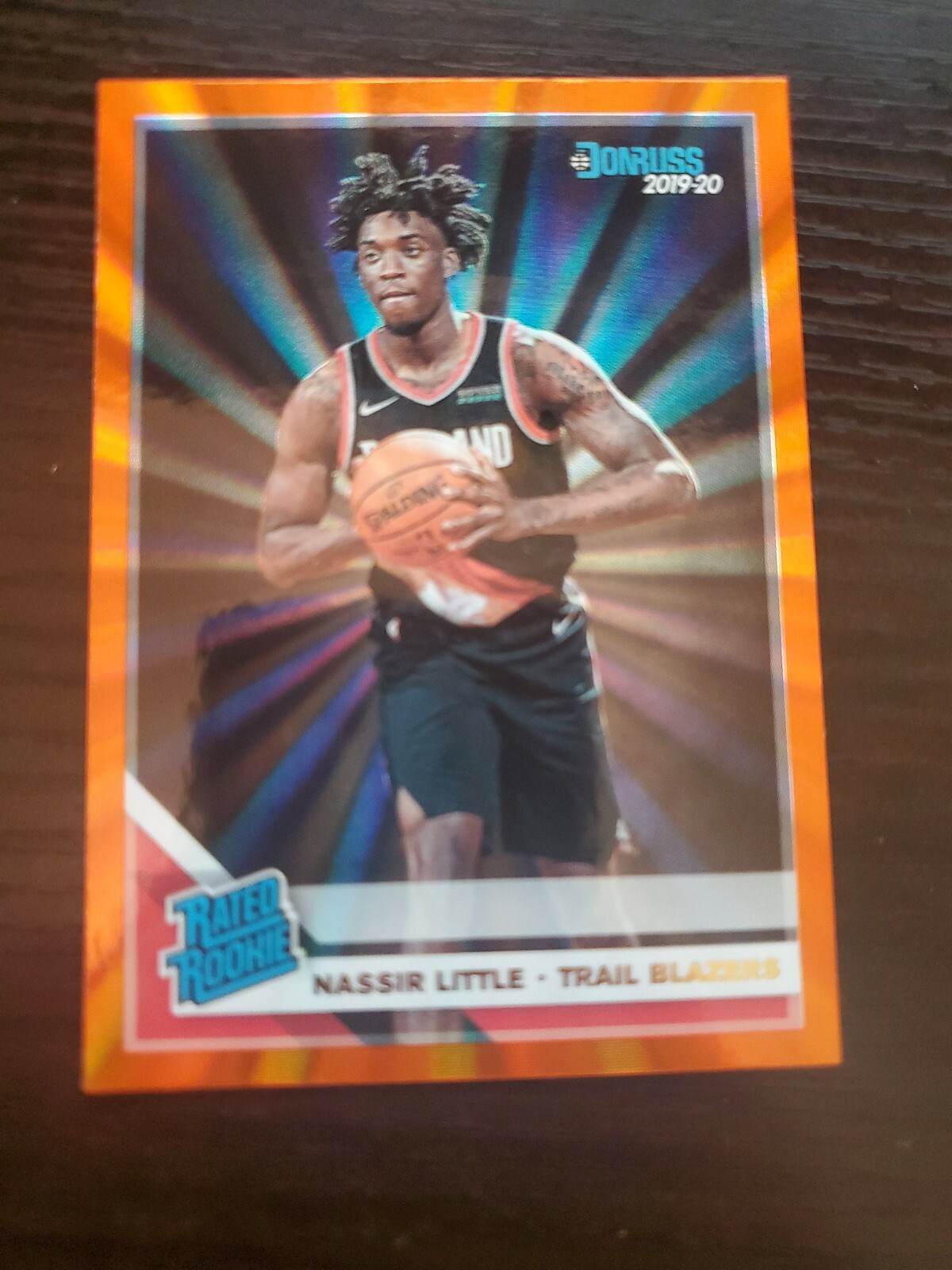 2019-20 Donruss Basketball Nassir Little Holo Orange Laser RC Trailblazers #223