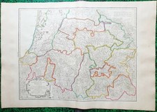 XVIII ème - Guienne Basse Navarre Bearn Superbe Carte 80x55 par Vaugondy de 1753