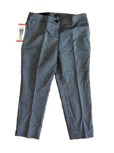 Hilary Radley Women's Slim Leg Pant Black White Size 8 Nwt - Picture 2 of 11