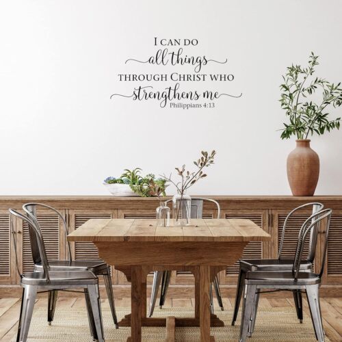 Bible Verse Wall Stickers Inspirational Quote Wall Decals Religious Wall Sticker - Picture 3 of 7