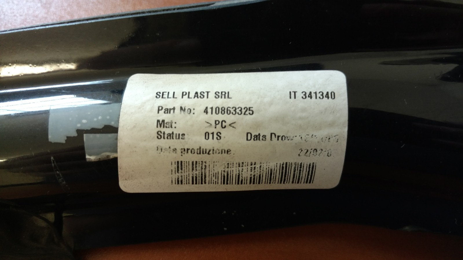 LAMBORGHINI MURCIELAGO LP640 LEFT BREATHER AIR DUCT OEM 410863325