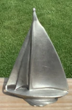 Vintage 1977 Rawcliffe Pewter Sailboat Figurine - s5a