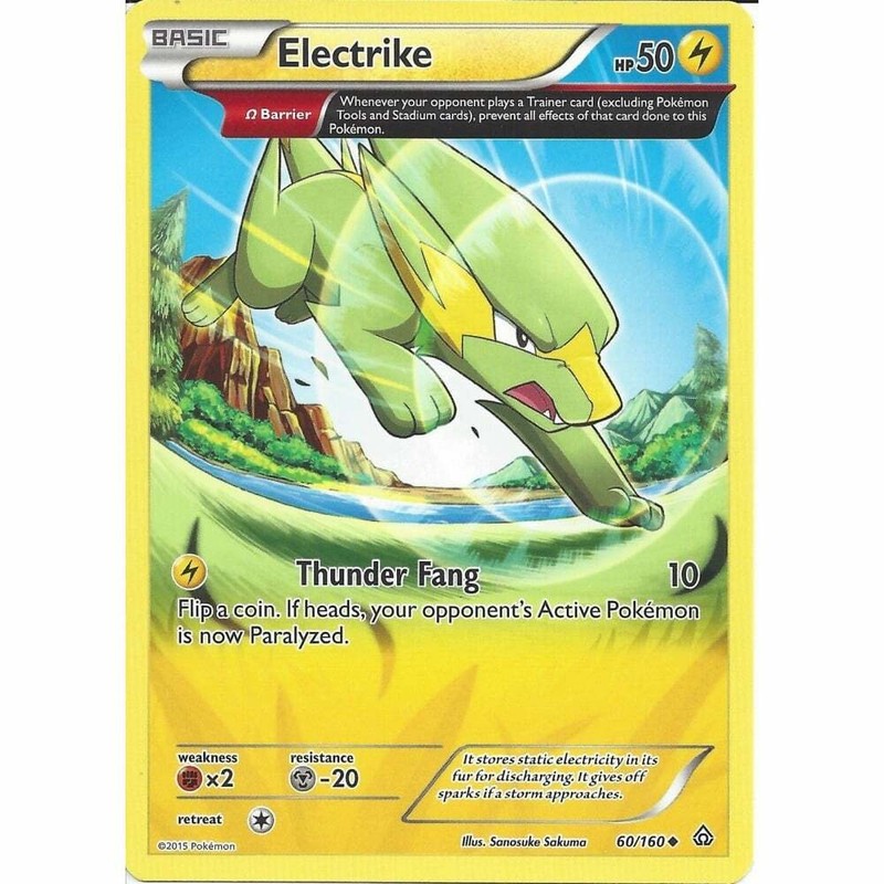 60/160 Electrike Uncommon: Pokemon Trading Card Game XY-05 Primal Clash