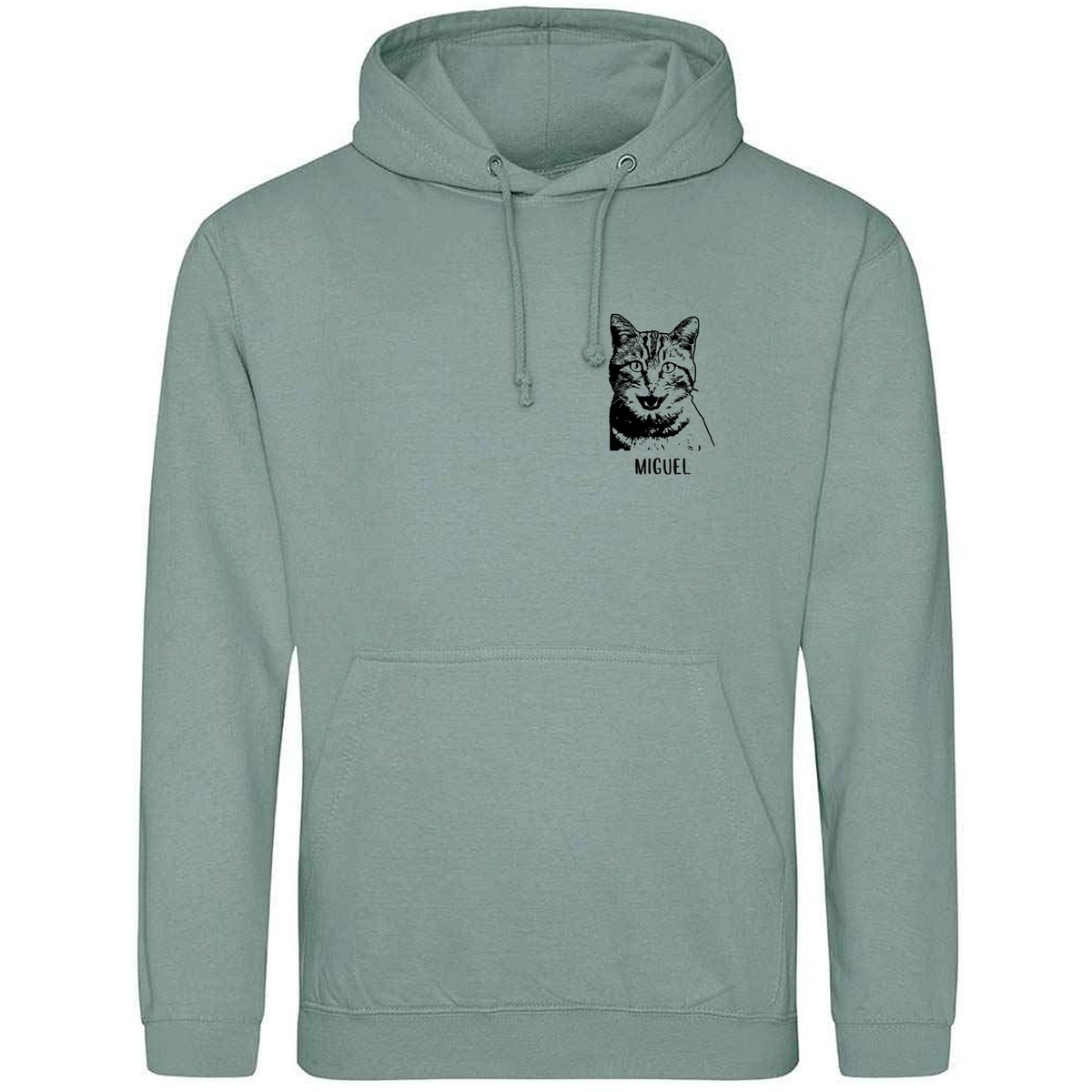 Custom Pet Portrait Hoodie for Adults Personalised Gifting Him or