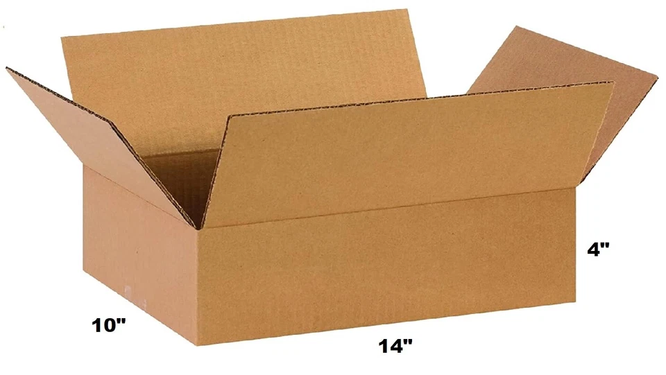 Lot of 14x10x4 Cardboard Paper Mailing Packing Shipping Box Corrugated Carton - Image 2 of 2