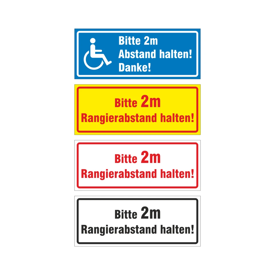 DRUCKECKE® Fahrzeug Abstand halten Magnetschild Aufkleber Auto Magnetfolie Sticker Car