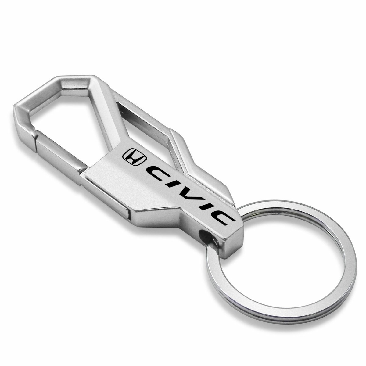 Honda Civic Silver Snap Hook Metal Key Chain Keychain Key-ring