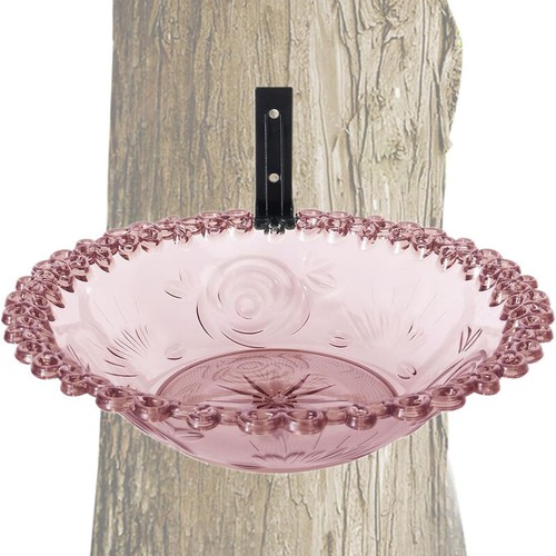 Bird Bath Deck Mounted Bowl Fence Bird Feeders Tray Tree Mounted Wild Bird - Picture 11 of 25