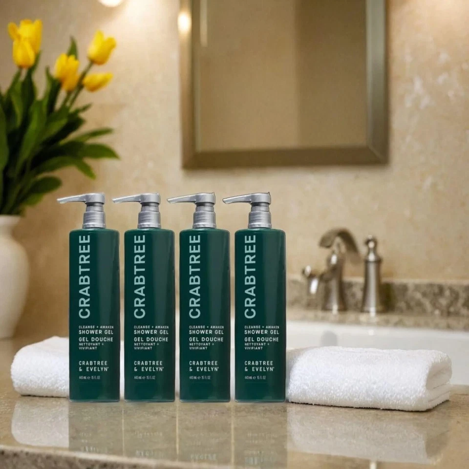 4 x Crabtree & Evelyn Cleanse + Awaken Shower Gel 15Fl. [443ml] NEW! - Image 4 of 4