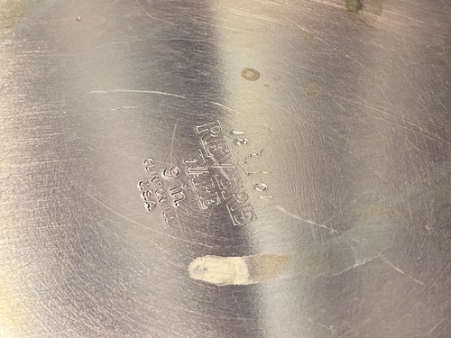Padella padella Revere Ware rivestita in rame vintage acciaio inox 9" USA NO COPERCHIO - Foto 2 di 7