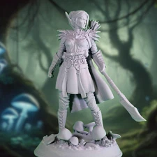 Female Drow Elf Ranger Dnd Mini | Multiple scales | By DM Stash