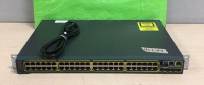 CISCO 2960 WS-C2960S-48TS-L 48Port Switch W/C2960S-STACK & RACK EARS (TESTED)