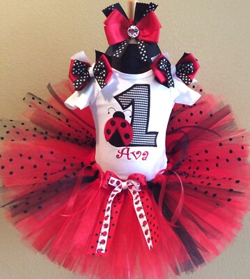 Ladybug tutu set PERSONALIZED BABY'S NAME