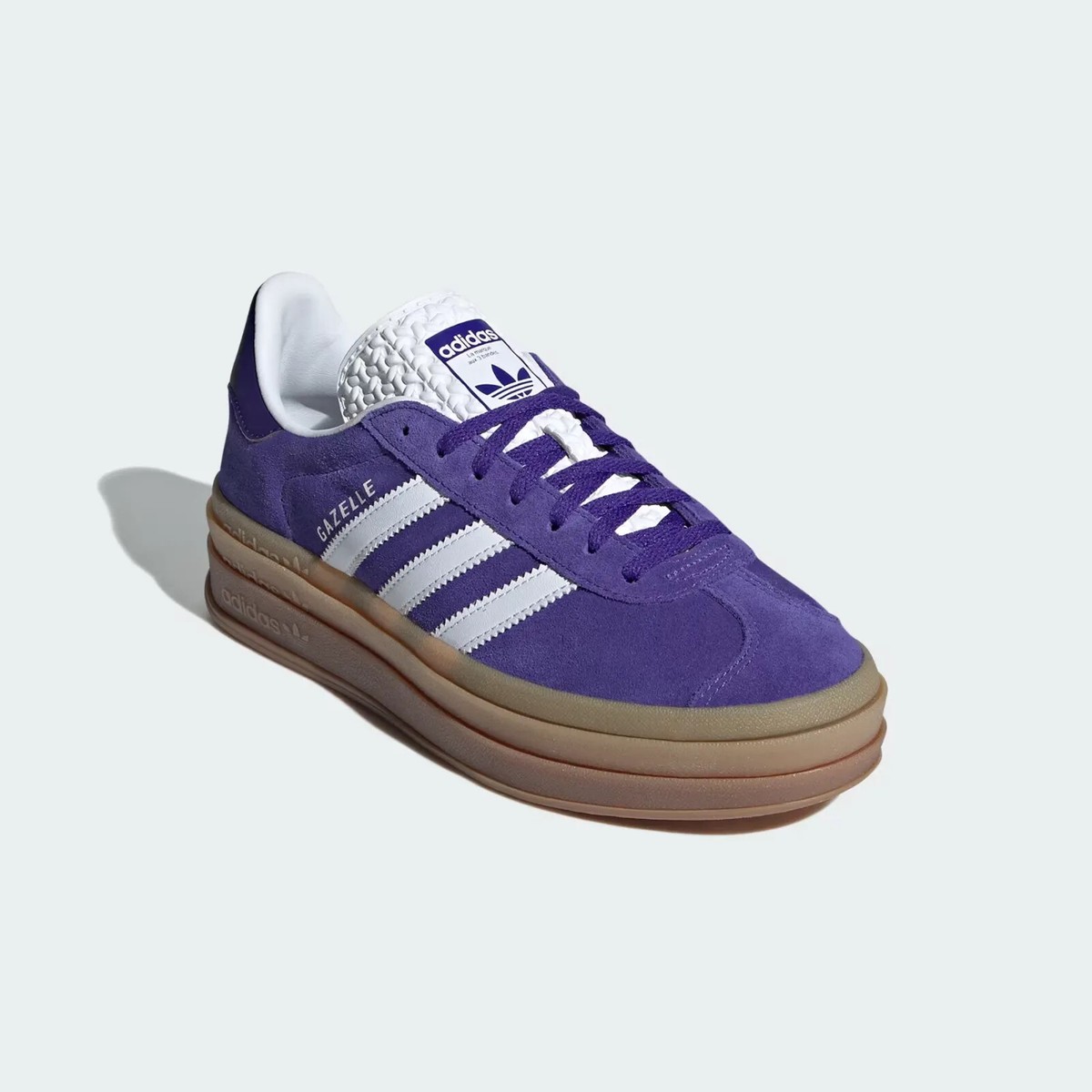 ★★Adairs★★ Gazelle Bold Purple White IE0419 Adidas Gazelle Bold Energy Ink Purple Womens Sneakers Shoes