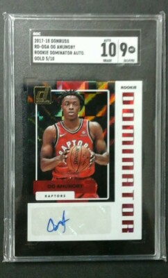 2017-18 DONRUSS OG ANUNOBY RC DOMINATOR AUTO GOLD 5/10 SGC 9 10 | eBay