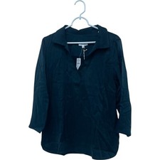  98 Haven Well Within 3/4 Sleeve Blouse Womens Size S Black Collared NWT