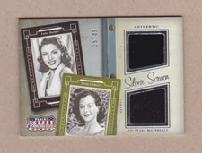 Lana Turner & Hedy Lamarr 2015 Panini Silver Screen Co-Stars Materials cd 25/49