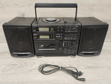 Sharp QT-X8 CD Compact Disc Stereo Double Cassette Player Boombox AS IS READ 