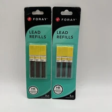 Foray Lead Refills 0.9 mm HB Hardness 3 Tubes of 12 Leads, 2 Pack
