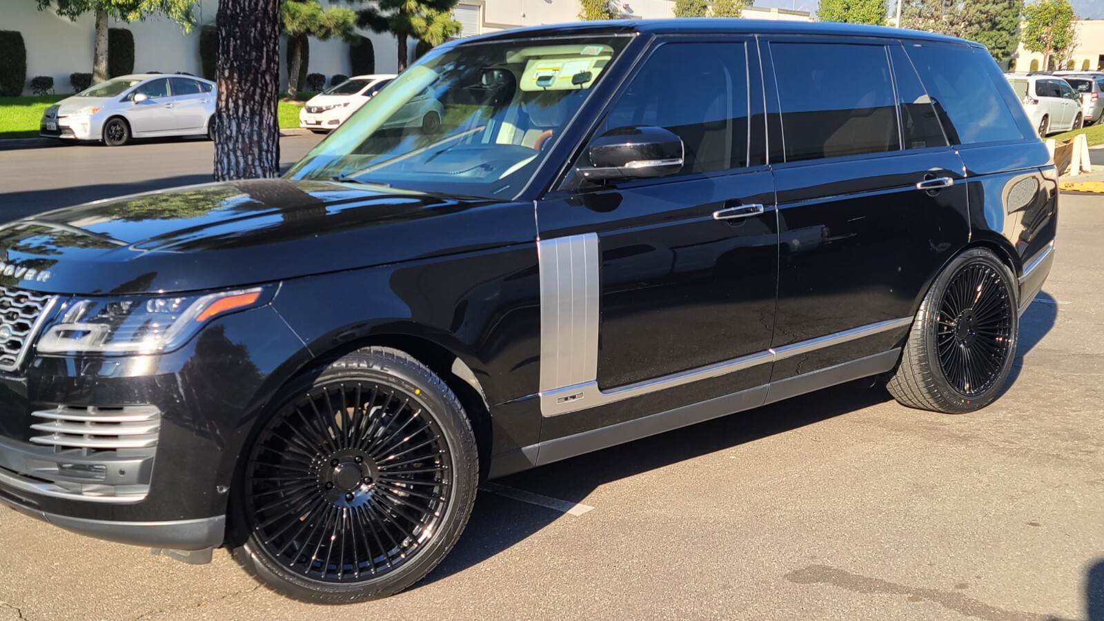 22 BLACK CONCAVE STAGGERED RF35 WHEELS FITS BENTLEY FLYING SPUR SEDAN 2003-2018