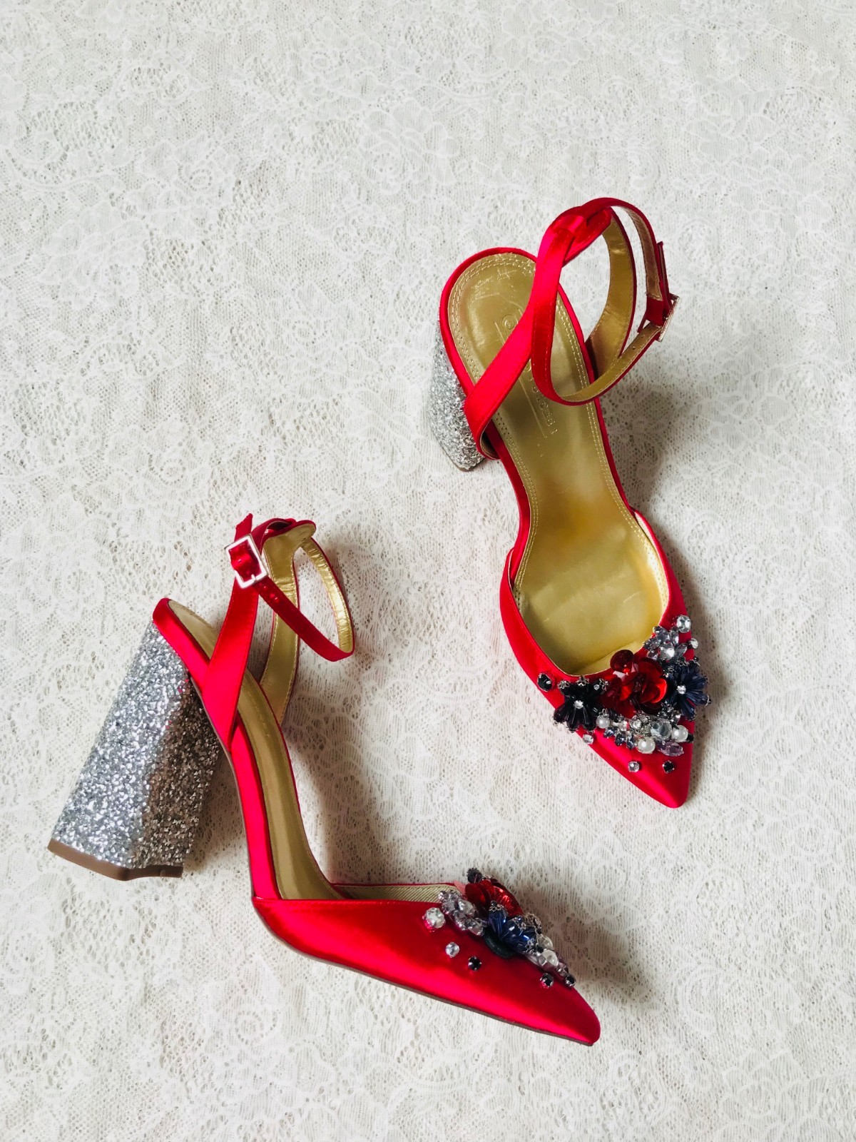 asos red high heels