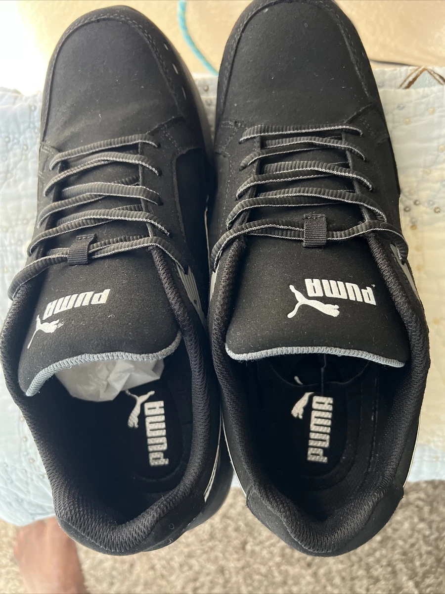 puma men's airtwist black work shoes fiberglass toe