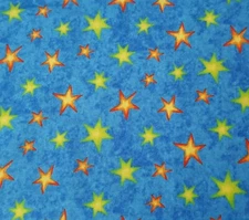 Super Spacey BTY Jackie Decker P&B Textiles Bright Green Red Orange Stars Blue