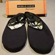ANGELO LUZIO 246A CANVAS SPLIT SOLE BALLET - ADULTS - BLACK  7 M