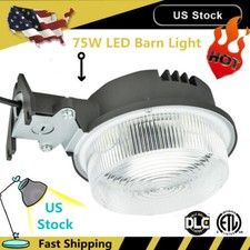 LED Barn Light 75W Outdoor Security Area Yard Light 5500K Dusk to Dawn Photocell
