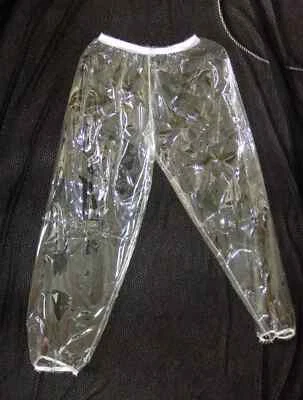 Pantalon de jogging en plastique PVC pour hommes pantalon bas vinyle jeu de rôle verre vinyle transparent - Photo 1/4