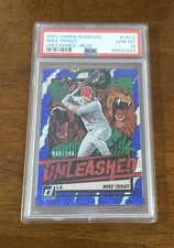 Mike Trout 2021 Donruss Unleashed Foil InSert Blue /249 Angels PSA 10 Gem Mint