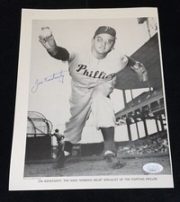 Jim Konstanty Signed Magazine Page Photo JSA COA Philadelphia Phillies MVP Rare