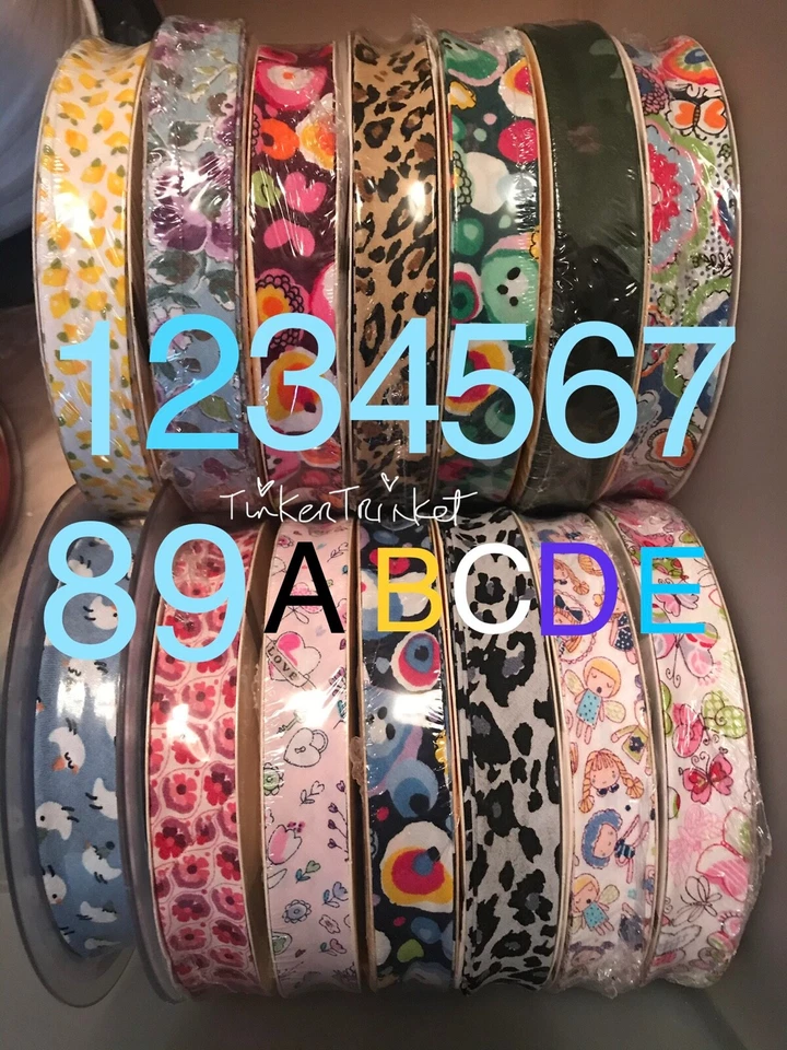 BIAS TAPE PRINT FLORAL ANIMAL Designer BYETSA Made in Spain Cotton METRE UK