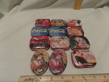 COCA-COLA LOT OF 12 SM.TIN TRINKET/PILL BOXES...