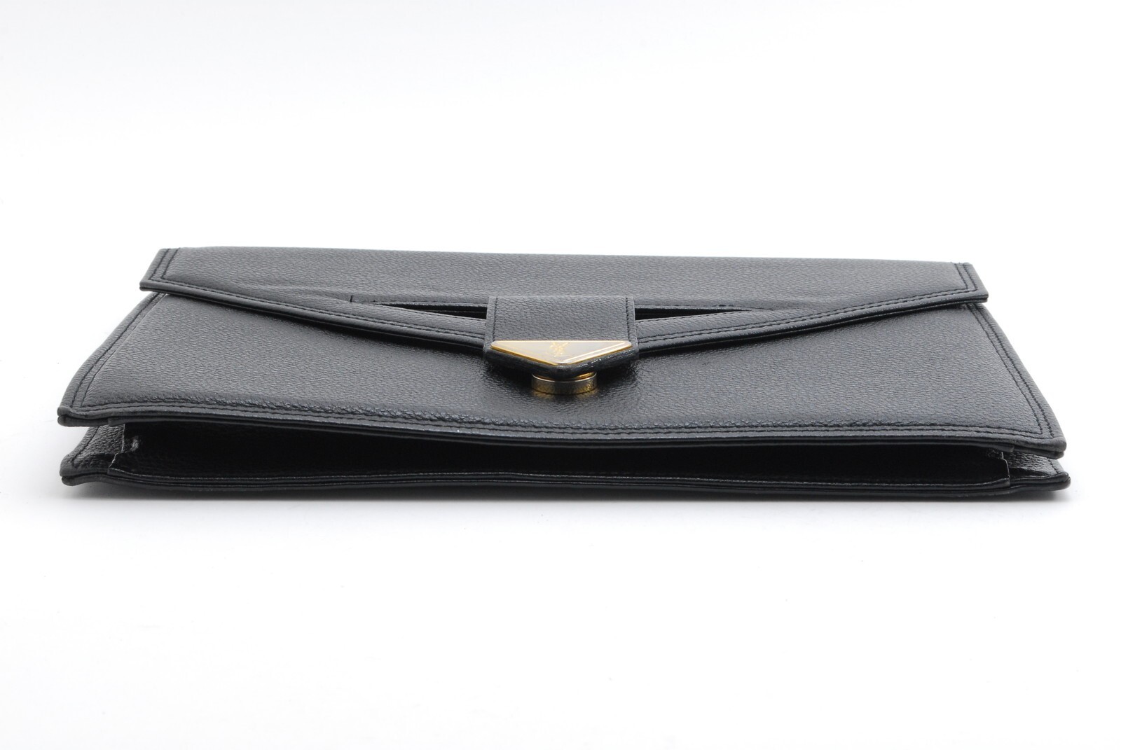 Borsa pochette Yves Saint Laurent in pelle YSL nera originale #A80