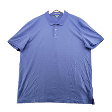 Calvin Klein Liquid Cotton Men's Size XL Solid Purple Short Sleeve Polo Shirt