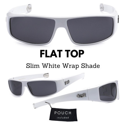 white wrap sunglasses